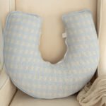 Almofada Amamentação em Tricot Xadrez Bento