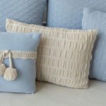 Almofada Drapeada em Tricot Bento