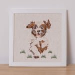 Quadro Bordado Cachorro Correndo Flick