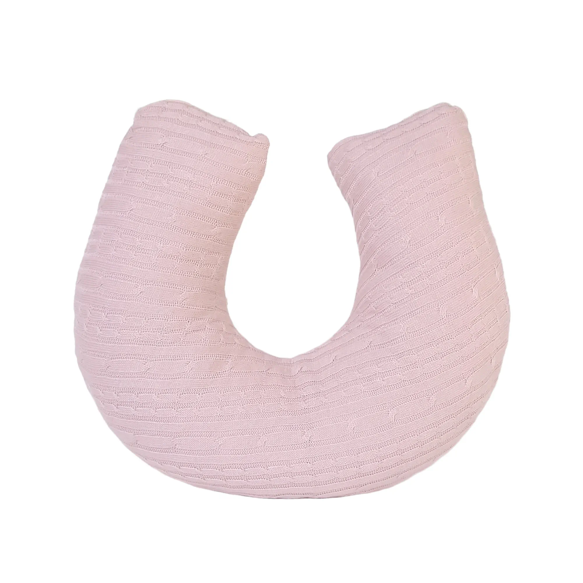 Almofada de Amamentação Tricot Trança Rosa Una 1