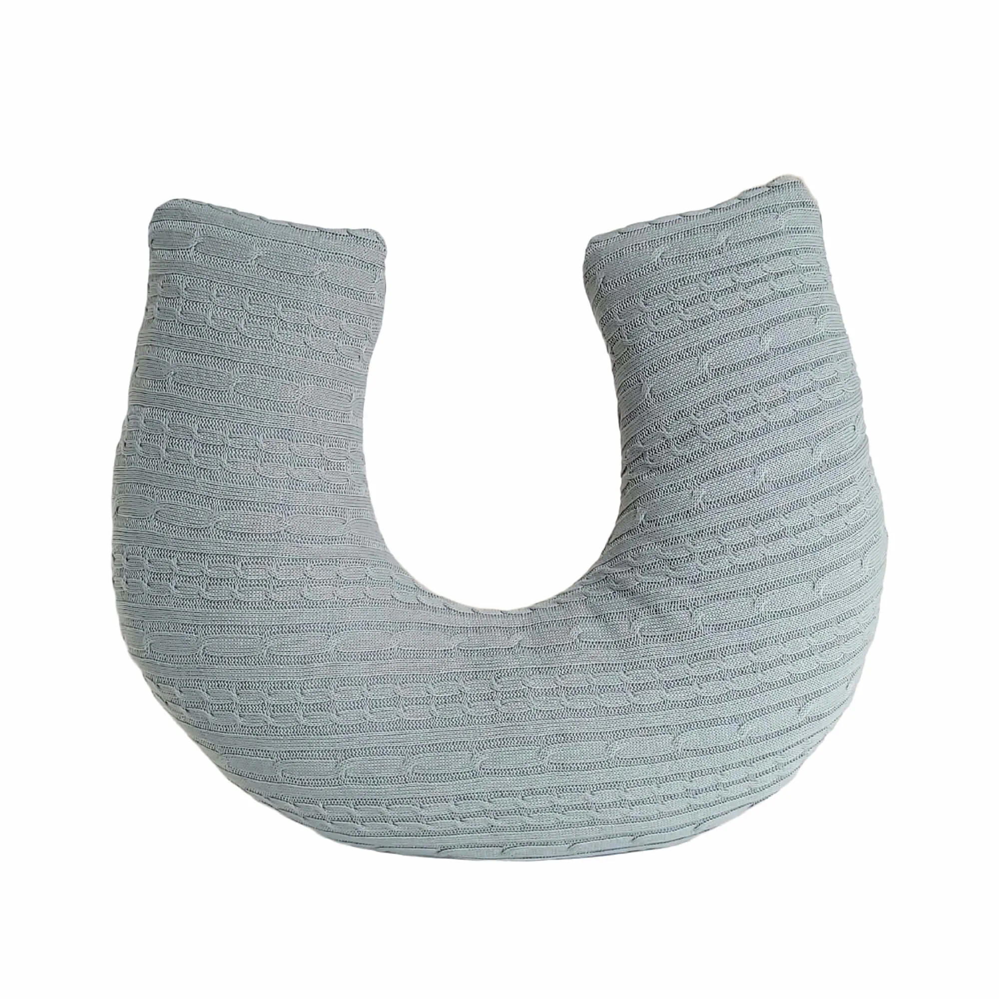 Almofada de Amamentação Tricot Trança Verde Maré 1